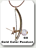 Gold Berimbau Pendant