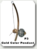 Gold Berimbau Pendant